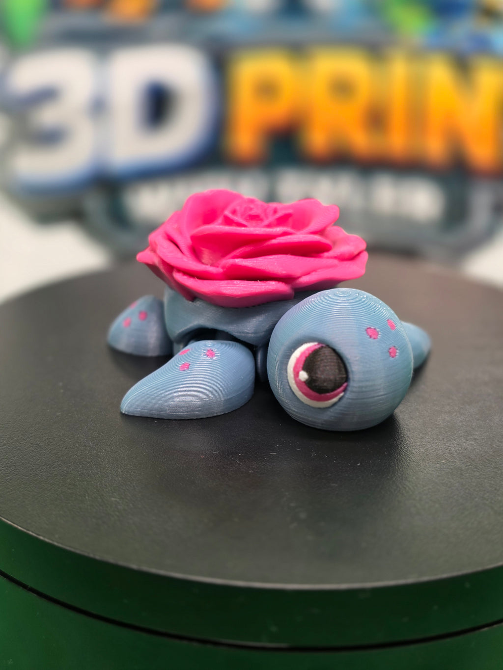 Rose Turtle – Articulated 3D Printed Turtle Toy