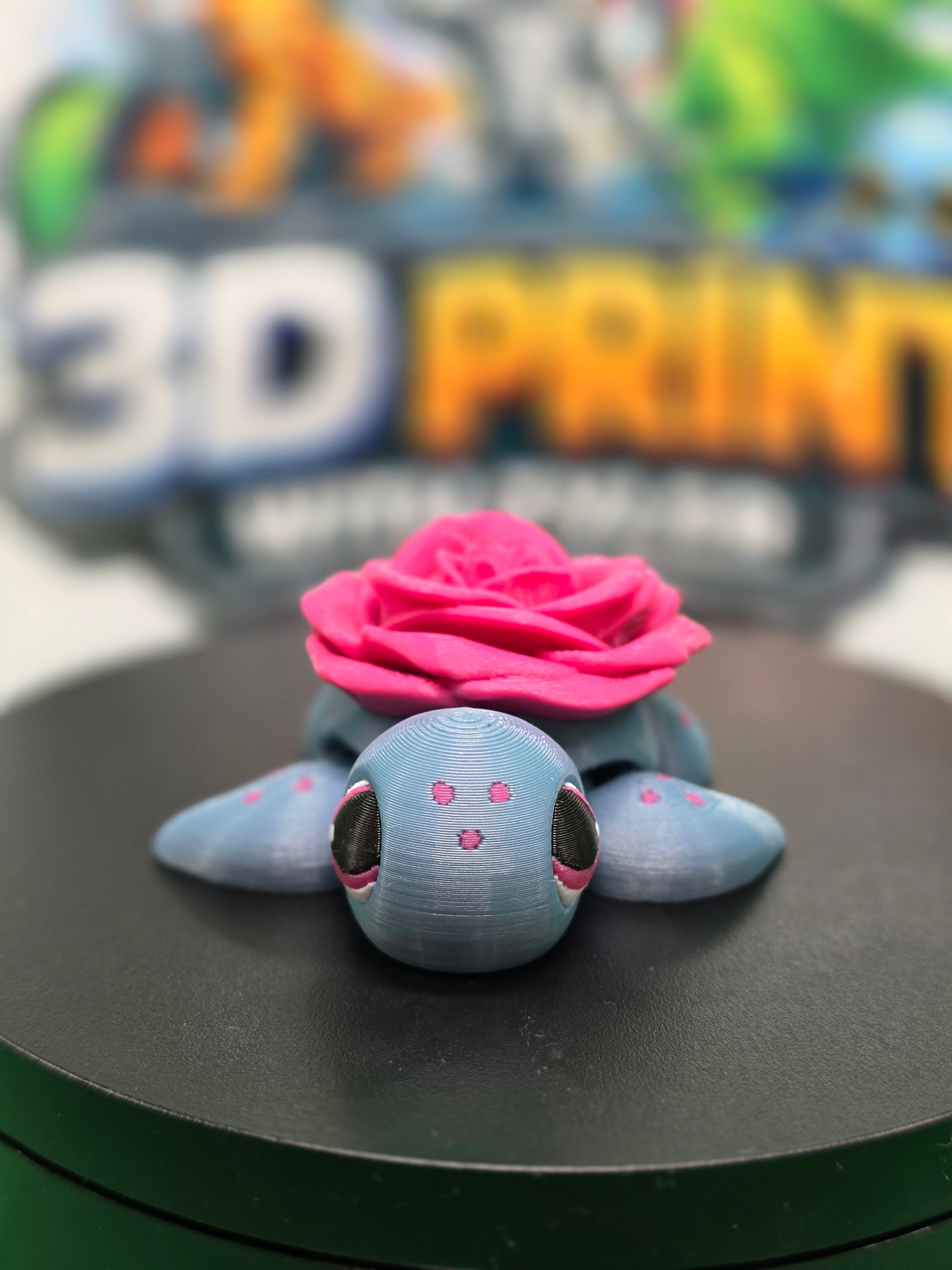 Rose Turtle – Articulated 3D Printed Turtle Toy