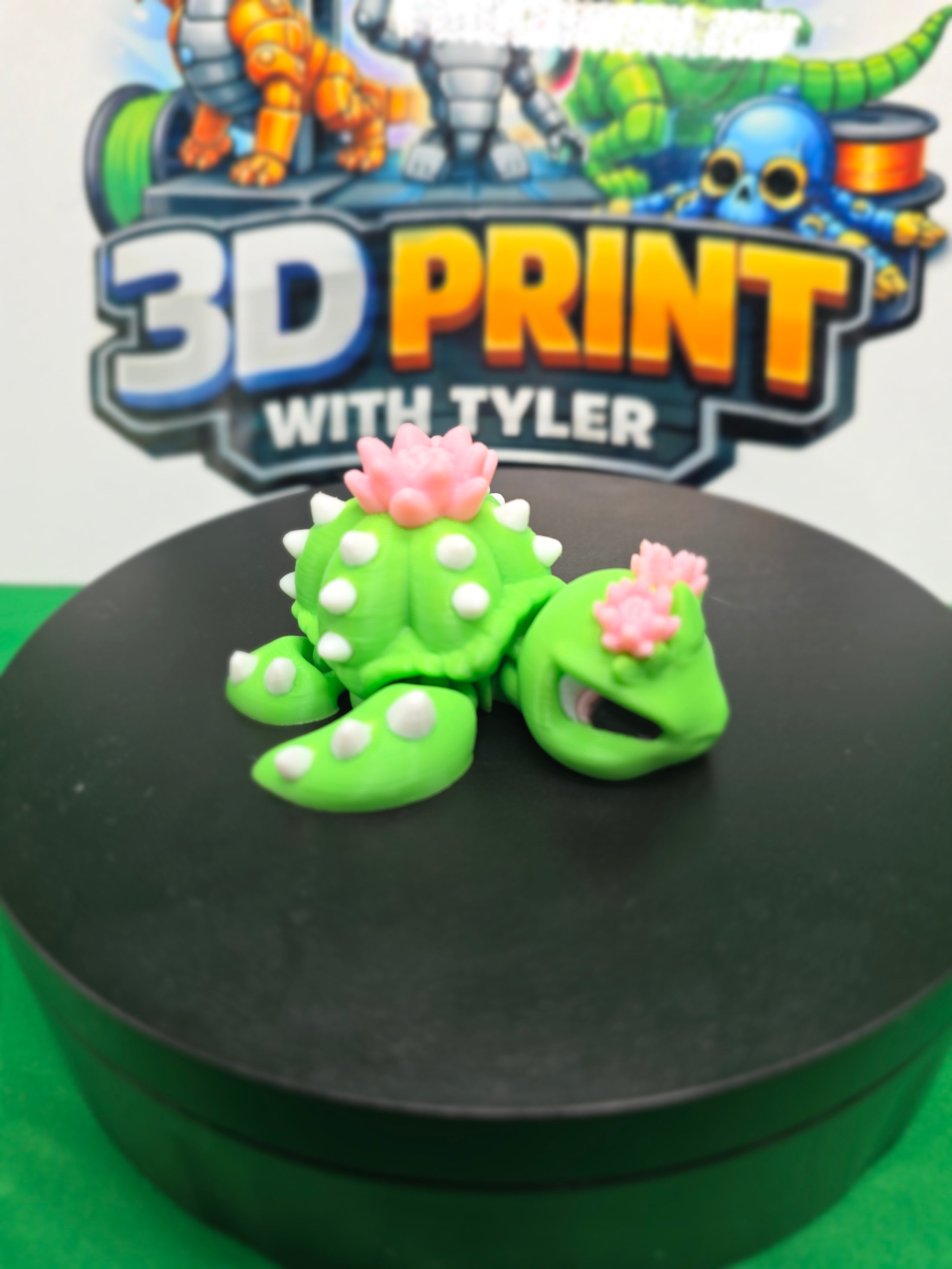 Mr Prickles the grumpy turtle – Articulated 3D Printed Turtle Toy