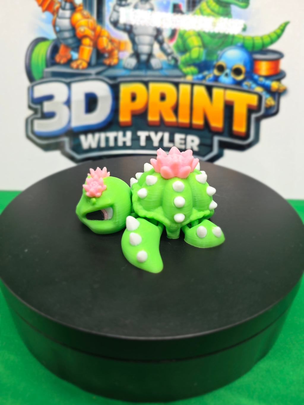 Mr Prickles the grumpy turtle – Articulated 3D Printed Turtle Toy