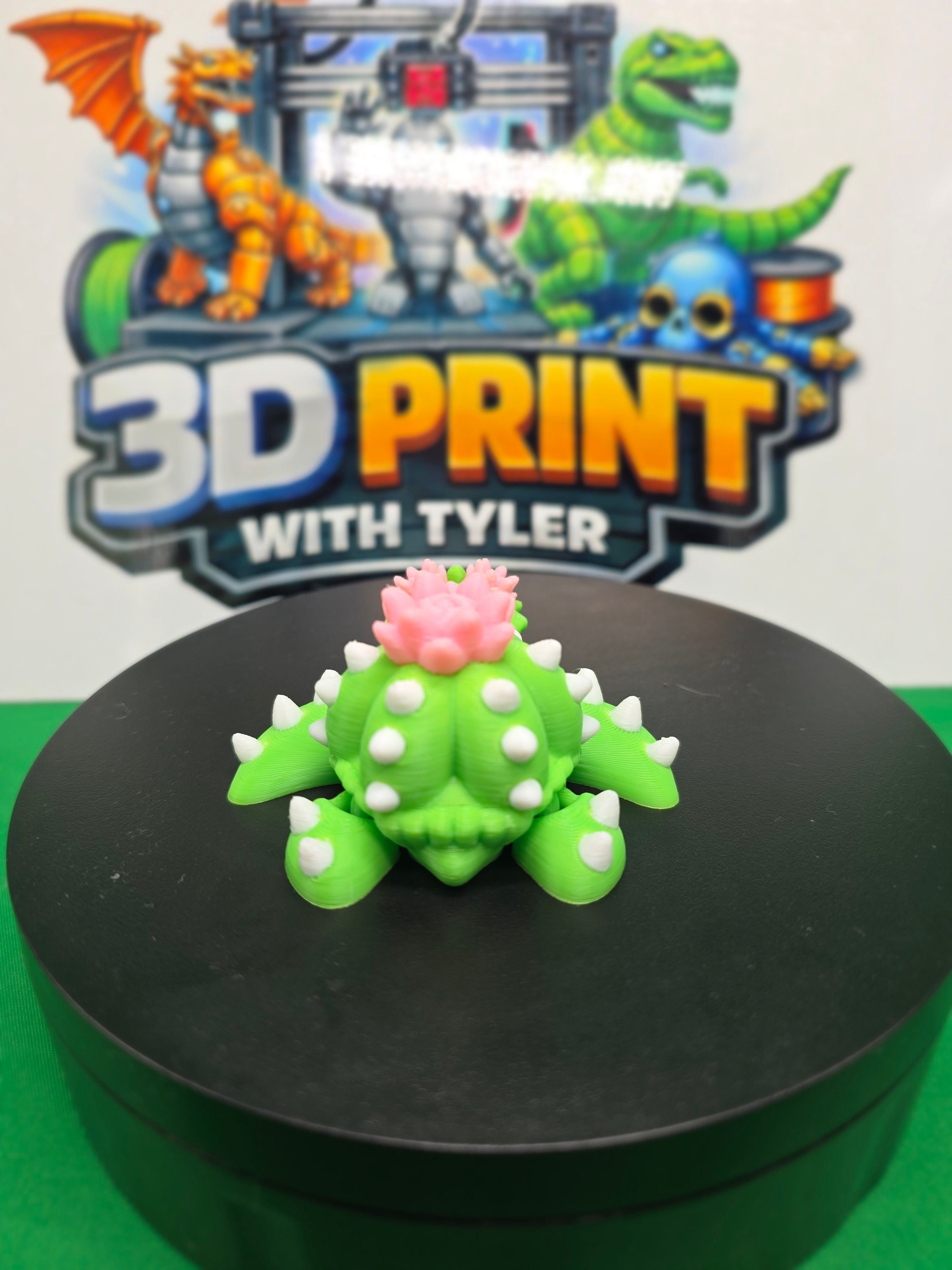 Mr Prickles the grumpy turtle – Articulated 3D Printed Turtle Toy