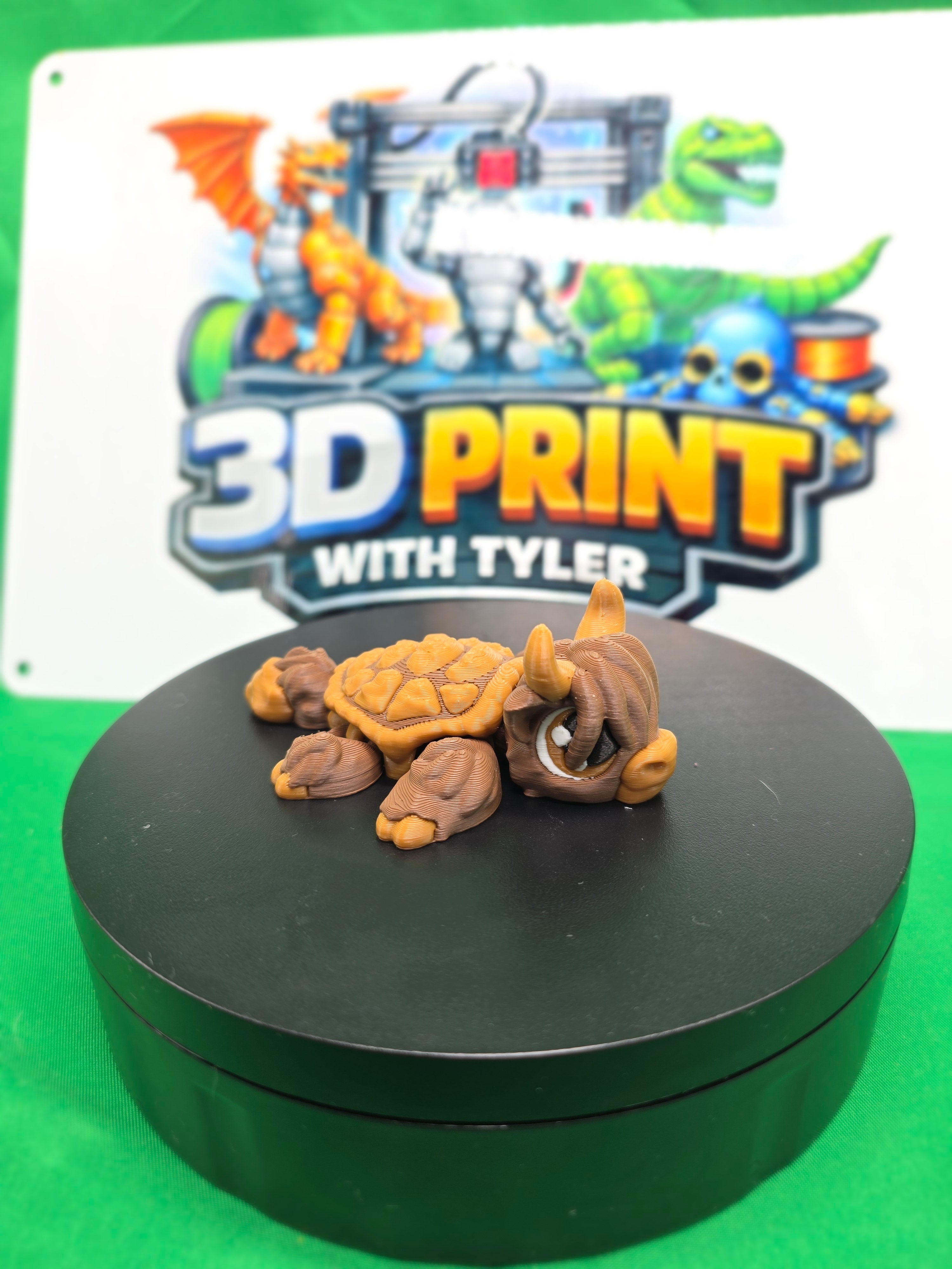Highland Cow Turtle – Articulated 3D Printed Turtle Toy