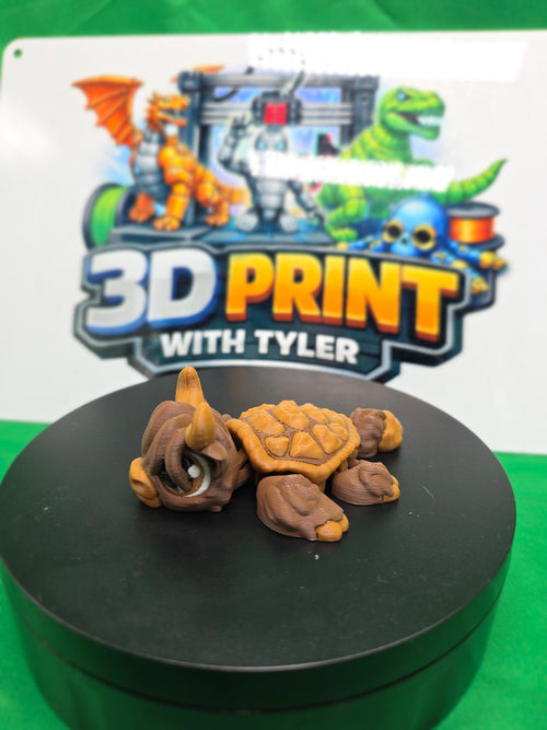 Highland Cow Turtle – Articulated 3D Printed Turtle Toy