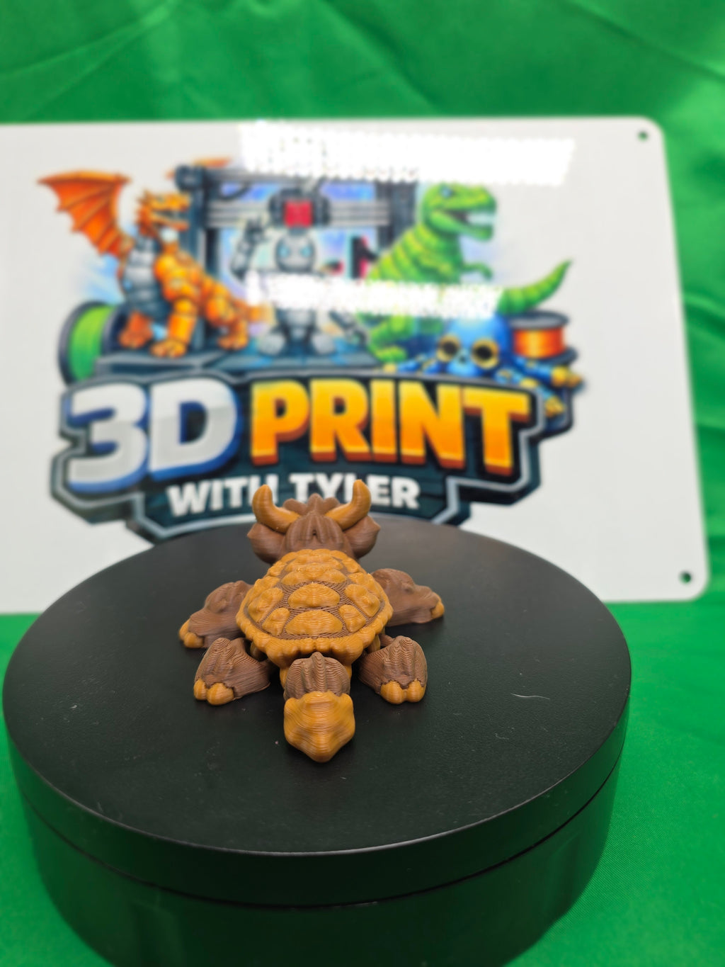Highland Cow Turtle – Articulated 3D Printed Turtle Toy