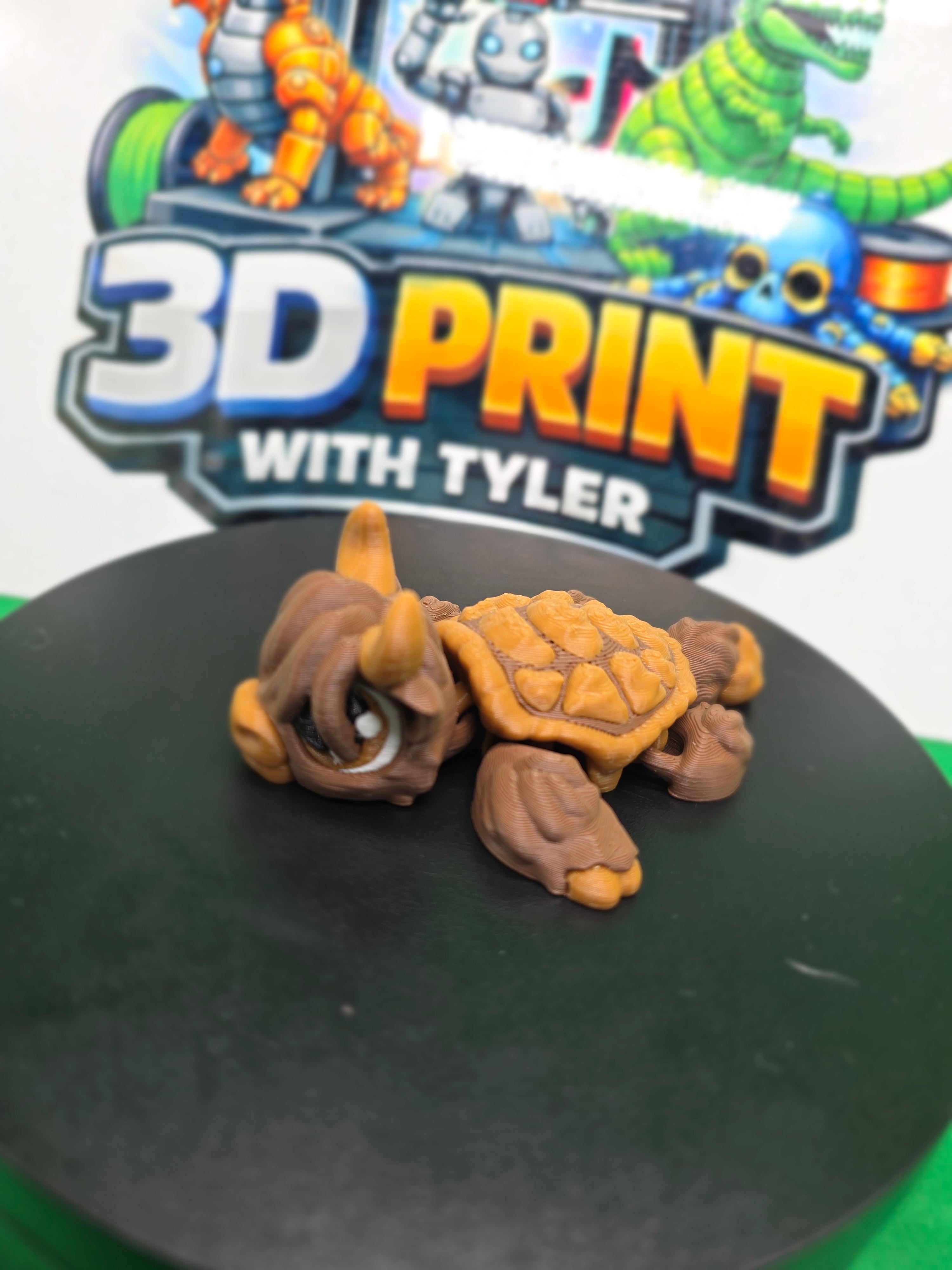Highland Cow Turtle – Articulated 3D Printed Turtle Toy