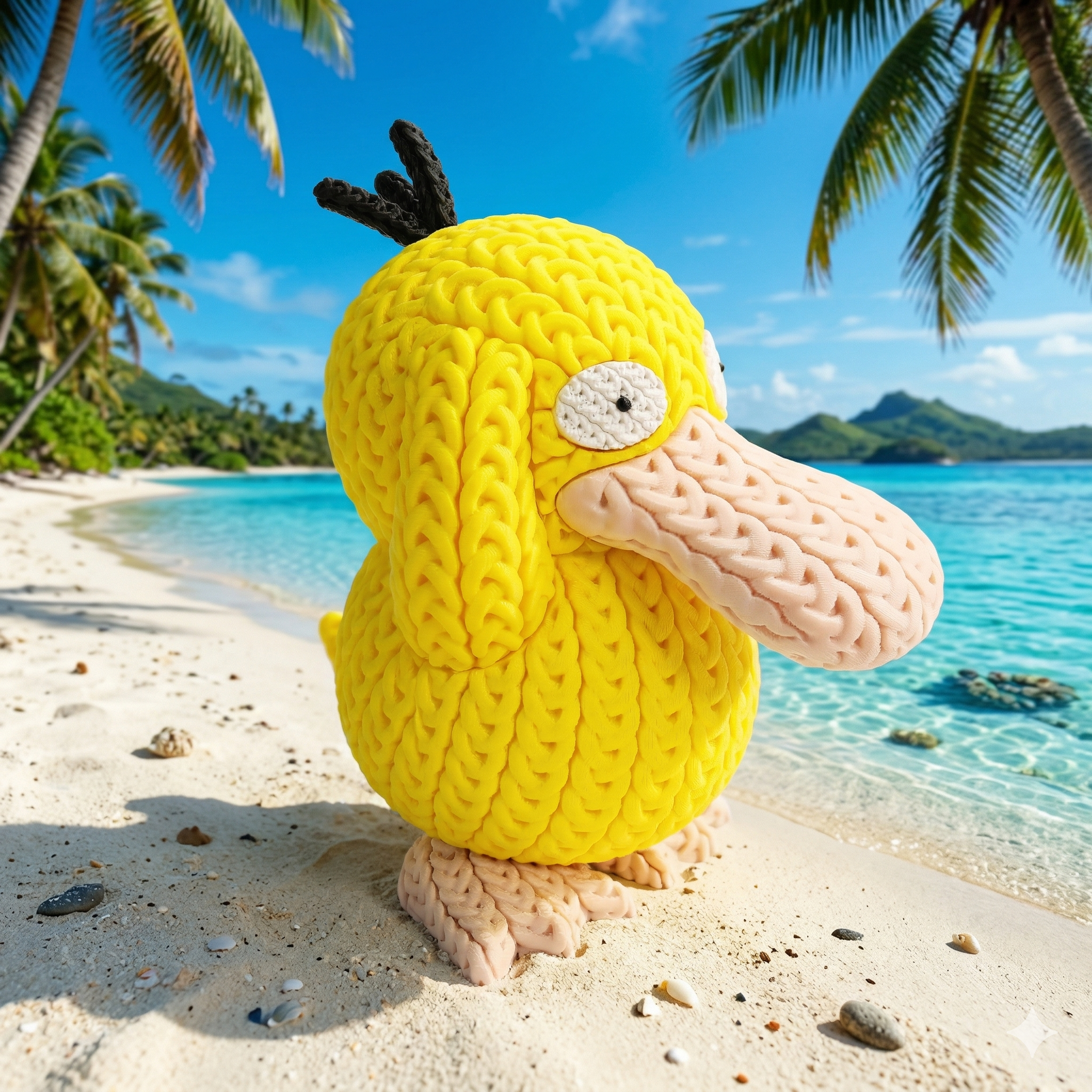 Knitted Psyduck 3D Printed Model