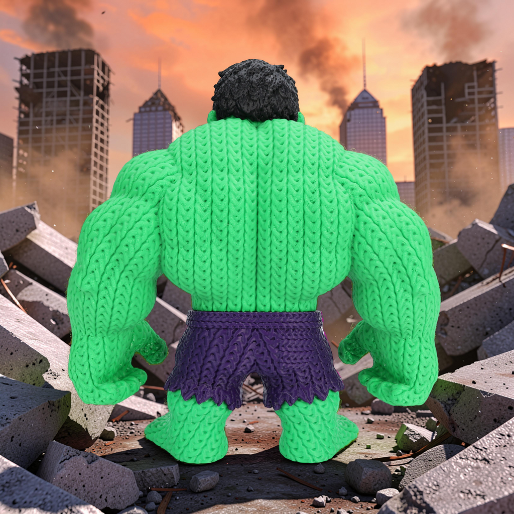 Knitted Hulk 3D Printed Model