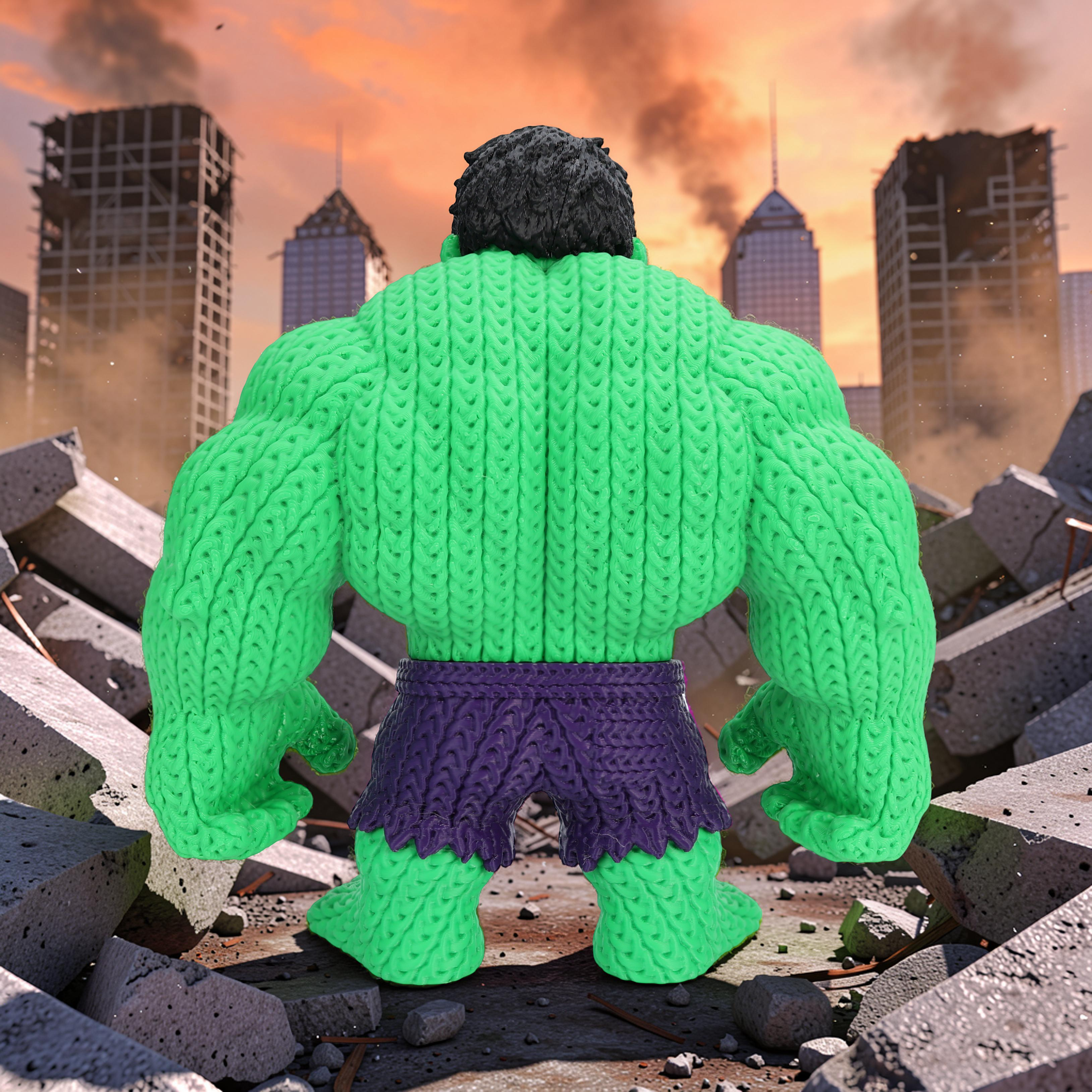 Knitted Hulk 3D Printed Model