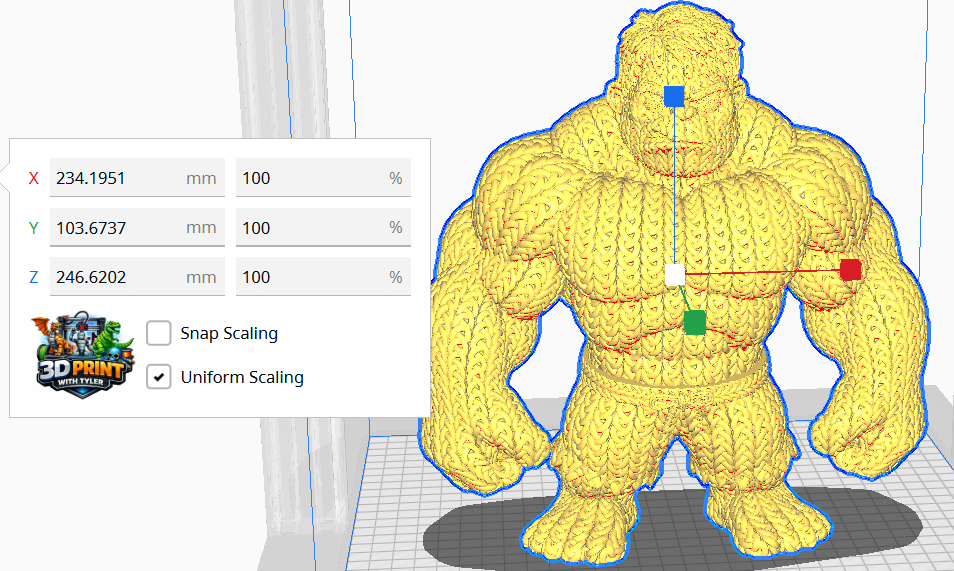 Knitted Hulk 3D Printed Model