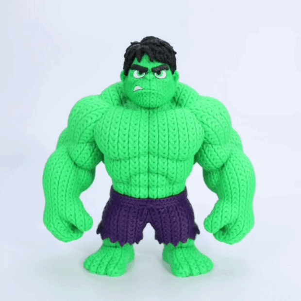 Knitted Hulk 3D Printed Model