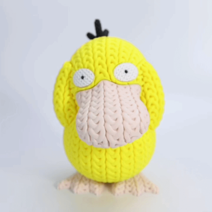 Knitted Psyduck 3D Printed Model