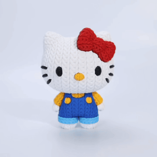 Knitted Hello Kitty 3D Printed Model
