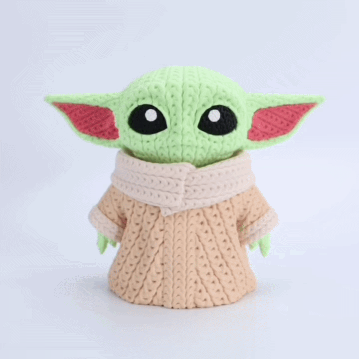 Knitted Grogu 3D Printed Model | The Mandalorian