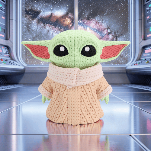 Knitted Grogu 3D Printed Model | The Mandalorian