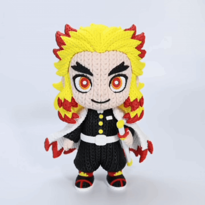 Knitted Rengoku 3D Printed Model | Demon Slayer