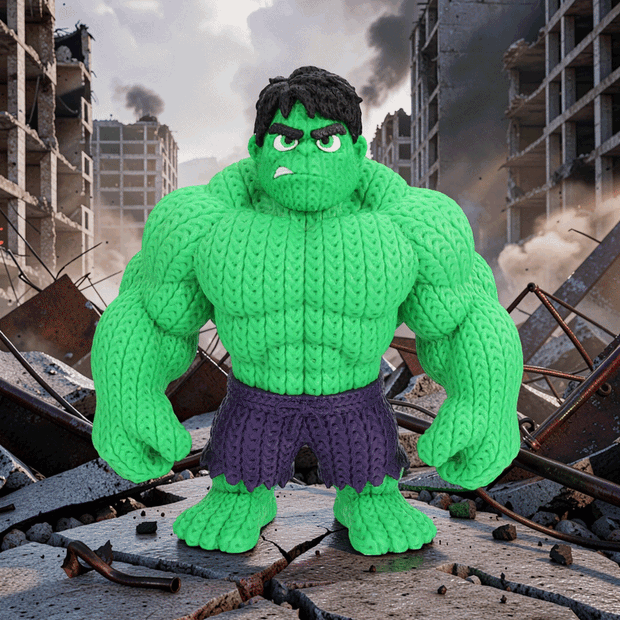 Knitted Hulk 3D Printed Model