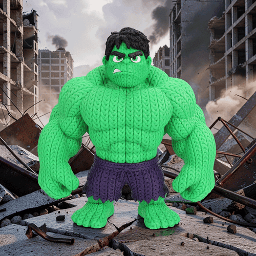 Knitted Hulk 3D Printed Model