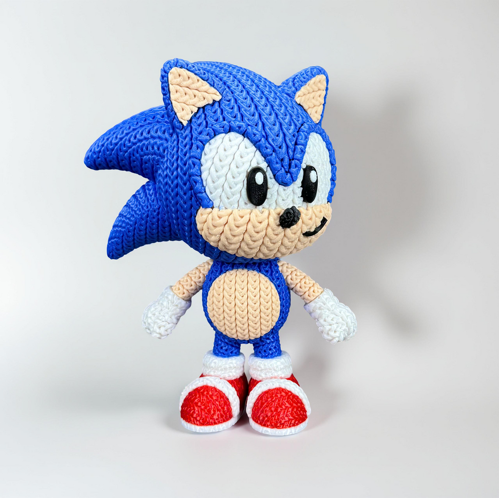 Knitted Sonic the Hedgehog 3D Printed Model