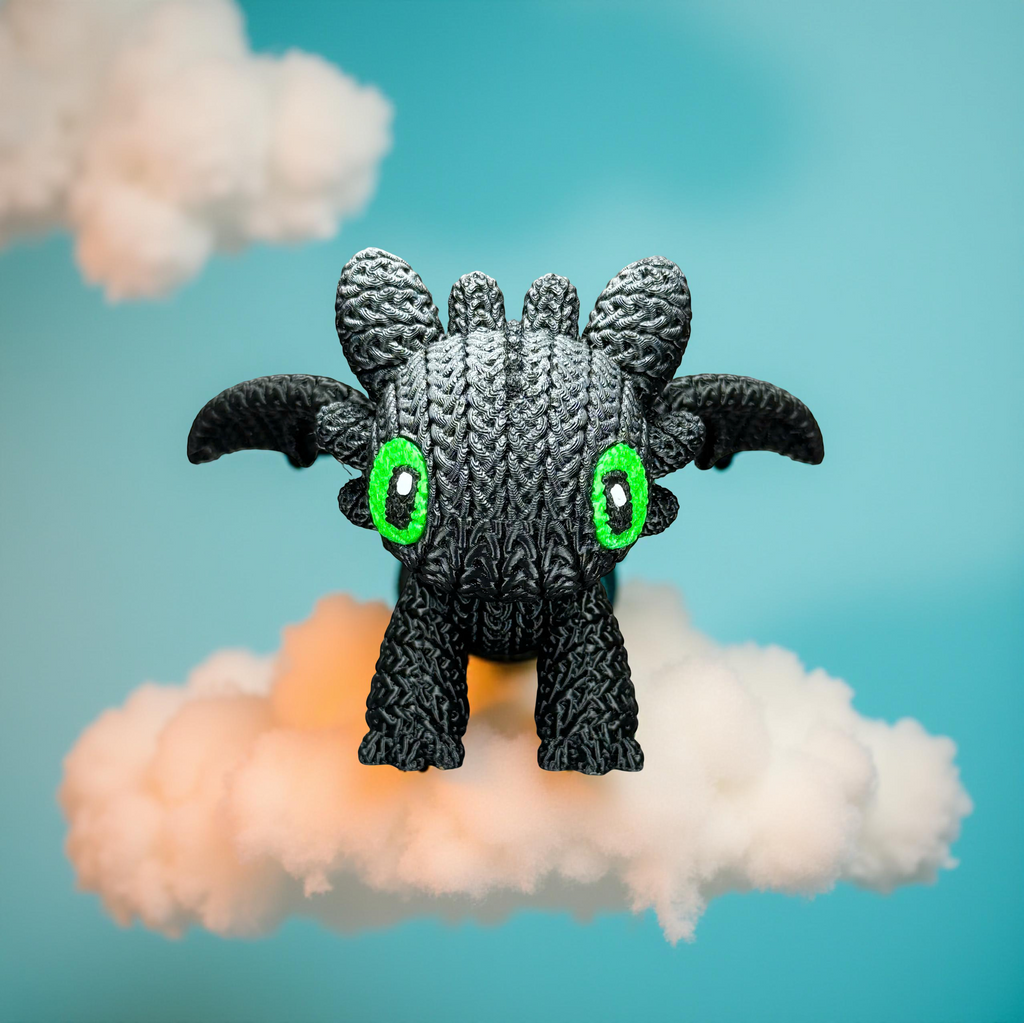 Toothless knitted design 3D printed model