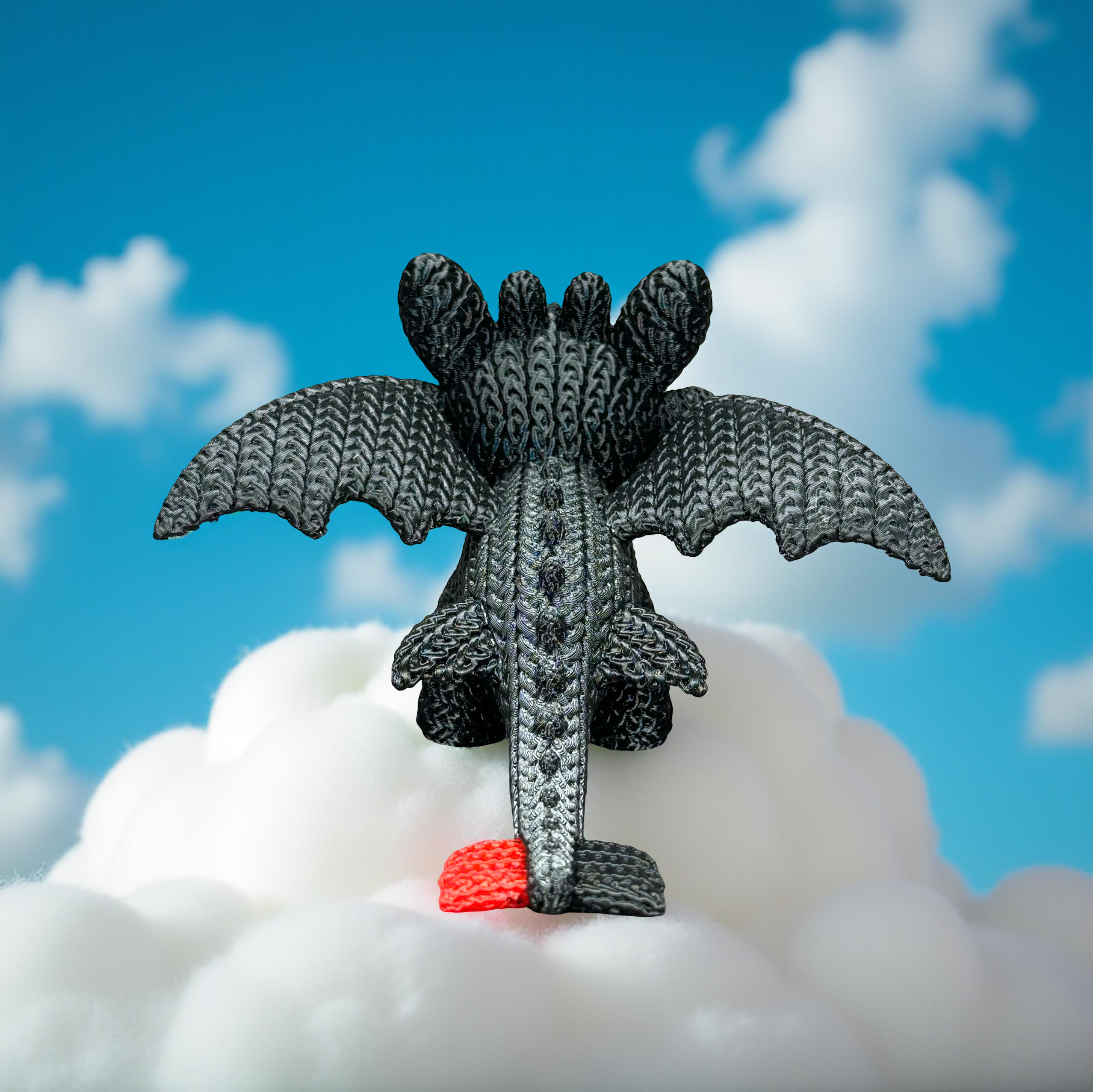 Toothless knitted design 3D printed model
